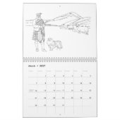 Calendrier Highlanders écossais, châteaux et chiens (Mar 2027)