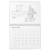 Calendrier Highlanders écossais, châteaux et chiens (Jan 2027)