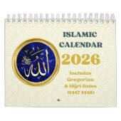 Calendrier Hijri 2026 Art Islamique & Dates Clés (Protection)