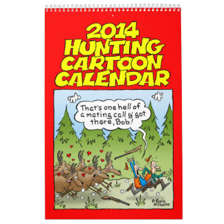 Calendrier hilare de bande dessinée de la chasse