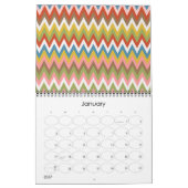 Calendrier Hip Moderne Colorful Retro Imaginaire Abstrait Art (Jan 2027)
