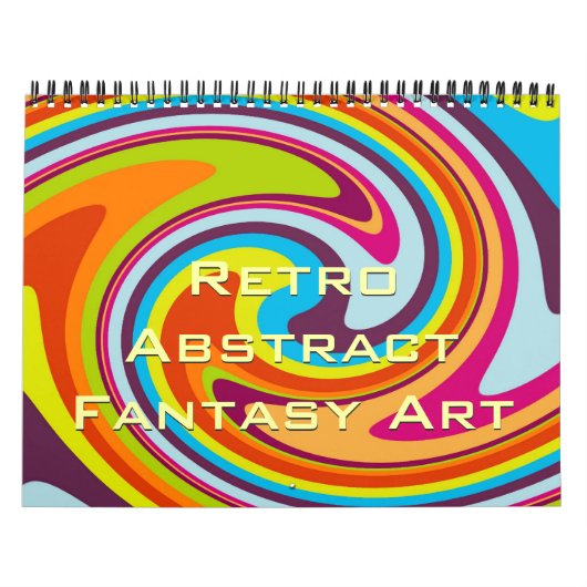 Calendrier Hip Moderne Colorful Retro Imaginaire Abstrait Art (Protection)