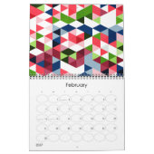 Calendrier Hip Moderne Colorful Retro Imaginaire Abstrait Art (Feb 2027)