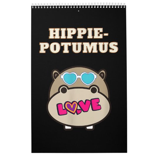 Calendrier Hippie Potumus Baby Hippopotamus Lover (Protection)