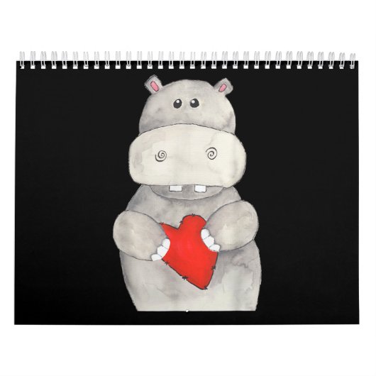 Calendrier Hippopotame de l'Hippopotame| Love Hippo (Protection)