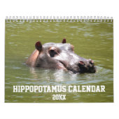 Calendrier Hippopotame naturel (Protection)