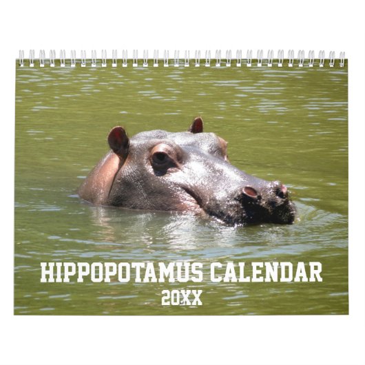 Calendrier Hippopotame naturel (Protection)
