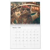Calendrier Hippy Cat Calendar, Cat (Feb 2026)