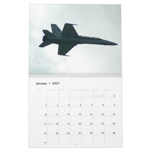 Calendrier Histoire d'aviation (Jan 2027)