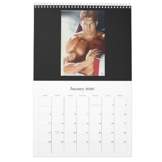 Calendrier Hommes d'art (Jan 2026)