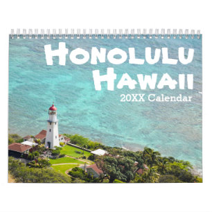 Calendrier Honolulu, Oahu, Hawaii Photographie Balnéaire