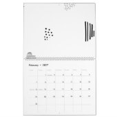 Calendrier Horizontal, gris moyen (Feb 2027)