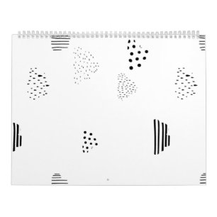 Calendrier Horizontal, gris moyen