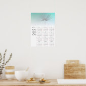 Calendrier horloges Pissenlit 2021 Affiche (Cuisine)