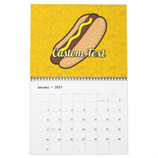 Calendrier Hotdog (Jan 2027)
