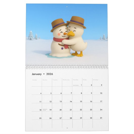Calendrier Hug A Friend (Jan 2026)