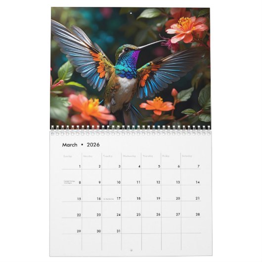 Calendrier Hummingbirds in Motion 2026 (Mar 2026)