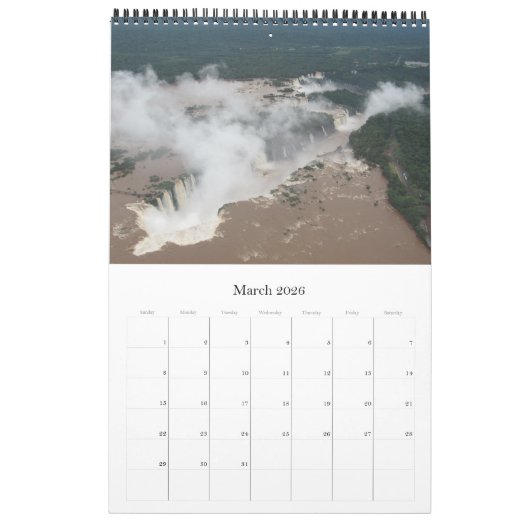 Calendrier iguazu tombe en amérique du sud (Mar 2026)