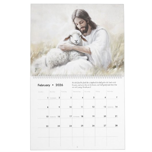 Calendrier Il apporte la paix en toutes saisons (Feb 2026)