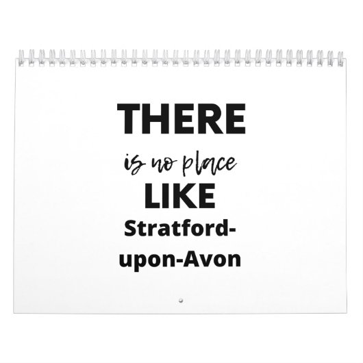 Calendrier il n'y a pas d'endroit comme Stratford-upon-Avon (Protection)