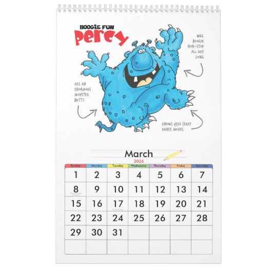 Calendrier Il y a un monstre dans chaque enfant (Mar 2026)