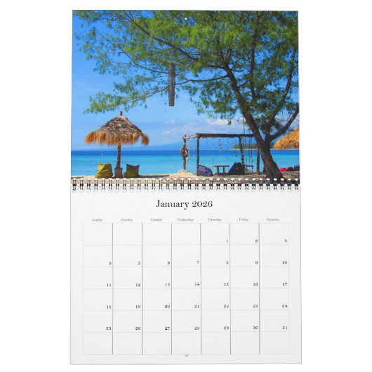 Calendrier îles gili 2026 (Jan 2026)