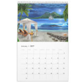 CALENDRIER ÎLES PARADISIAQUES TROPICALES (Jan 2027)