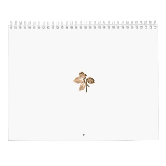 Calendrier Illustration Abstraite d'une branche beige clair (Dos)