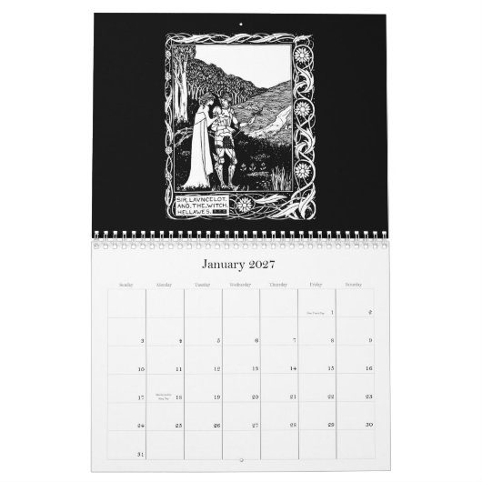Calendrier Illustration-Aubrey Beardsley de Calendrier-Cru (Jan 2027)