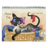 Calendrier Illustration de chat siamois par AmyLyn Bihrle (Protection)