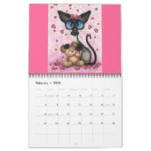 Calendrier Illustration de chat siamois par AmyLyn Bihrle (Feb 2026)