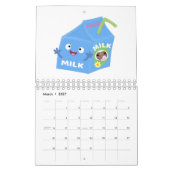 Calendrier Illustration de dessin alimentaire (Mar 2027)