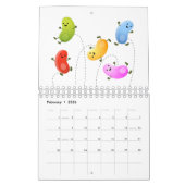 Calendrier Illustration de dessin alimentaire (Feb 2026)