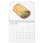 Calendrier Illustration de dessin alimentaire (Jan 2027)