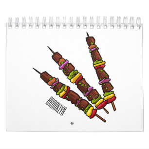 Calendrier Illustration de dessin alimentaire