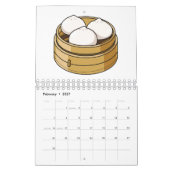 Calendrier Illustration de dessin alimentaire (Feb 2027)
