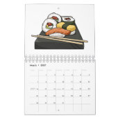 Calendrier Illustration de dessin alimentaire (Mar 2027)