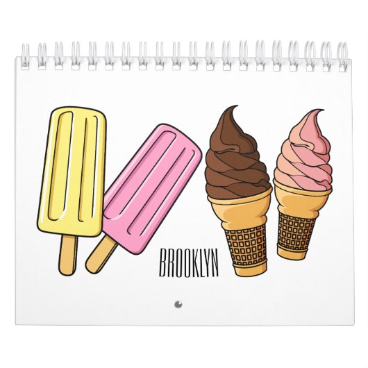 Calendrier Illustration de dessin alimentaire (Protection)