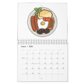 Calendrier Illustration de dessin alimentaire (Mar 2026)
