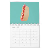 Calendrier Illustration de dessin alimentaire (Mar 2027)