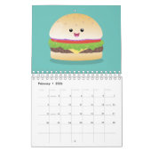 Calendrier Illustration de dessin alimentaire (Feb 2026)