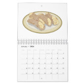 Calendrier Illustration de dessin animé sur le gâteau (Jan 2026)