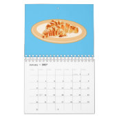Calendrier Illustration de dessin animé sur le gâteau (Jan 2027)