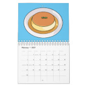 Calendrier Illustration de dessin animé sur le gâteau (Feb 2027)