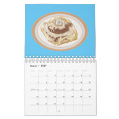 Calendrier Illustration de dessin animé sur le gâteau (Mar 2027)