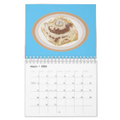 Calendrier Illustration de dessin animé sur le gâteau (Mar 2026)