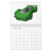 Calendrier Illustration de dessin sur les transports (Jan 2026)