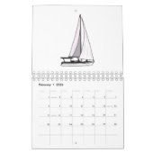 Calendrier Illustration de dessin sur les transports (Feb 2026)