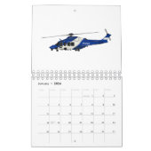 Calendrier Illustration de dessin sur les transports (Jan 2026)