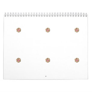 Calendrier Illustration de fleurs colorées présentant un cara